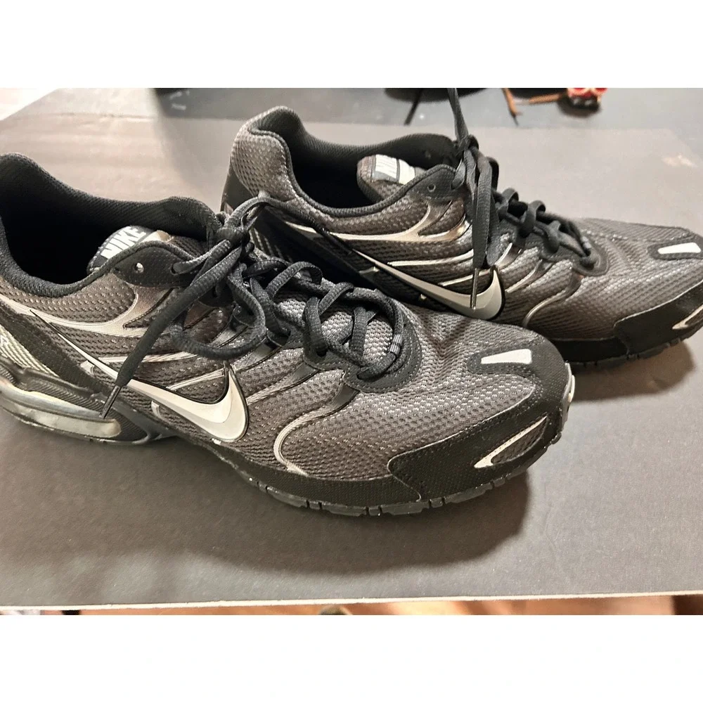 Nike Air Max Torch‎ 4 Mens Running Shoes Black Silver Size 13